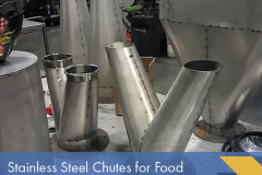 Spiral gravity chutes for major food processing companies