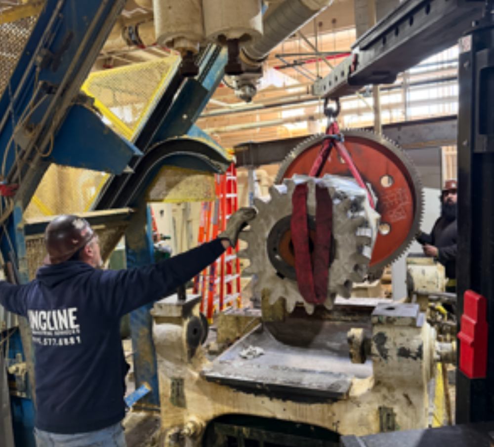 Person working with machine